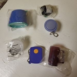 Lot of 6 Collectible Tupperware Keychains